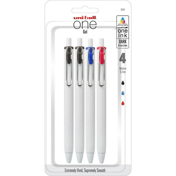 uni-ball UB One Gel Pens - 0.7 mm Pen Point Size - Multi Gel-based Ink - 4 / Pack | Bundle of 2 Packs