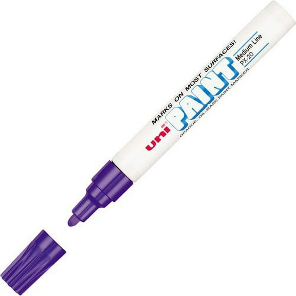 uni-ball Uni-Paint PX-20 Oil-Based Medium Point Marker - Medium Marker Point - Violet Oil Based Ink - 1 Dozen | Bundle of 10 Dozen