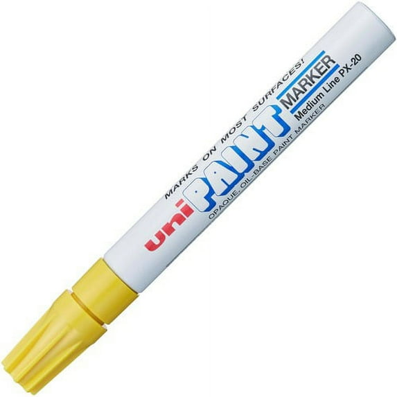 uni-ball Uni-Paint PX-20 Oil-Based Medium Point Marker - Medium Marker Point - Yellow Oil Based Ink - 1 Dozen | Bundle of 10 Dozen