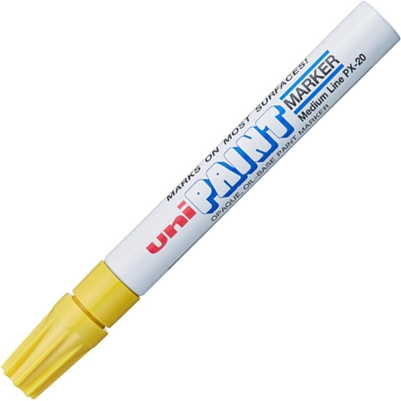 uni-ball Uni-Paint PX-20 Oil-Based Medium Point Marker - Medium Marker Point - Yellow Oil Based Ink - 1 Dozen | Bundle of 2 Dozen