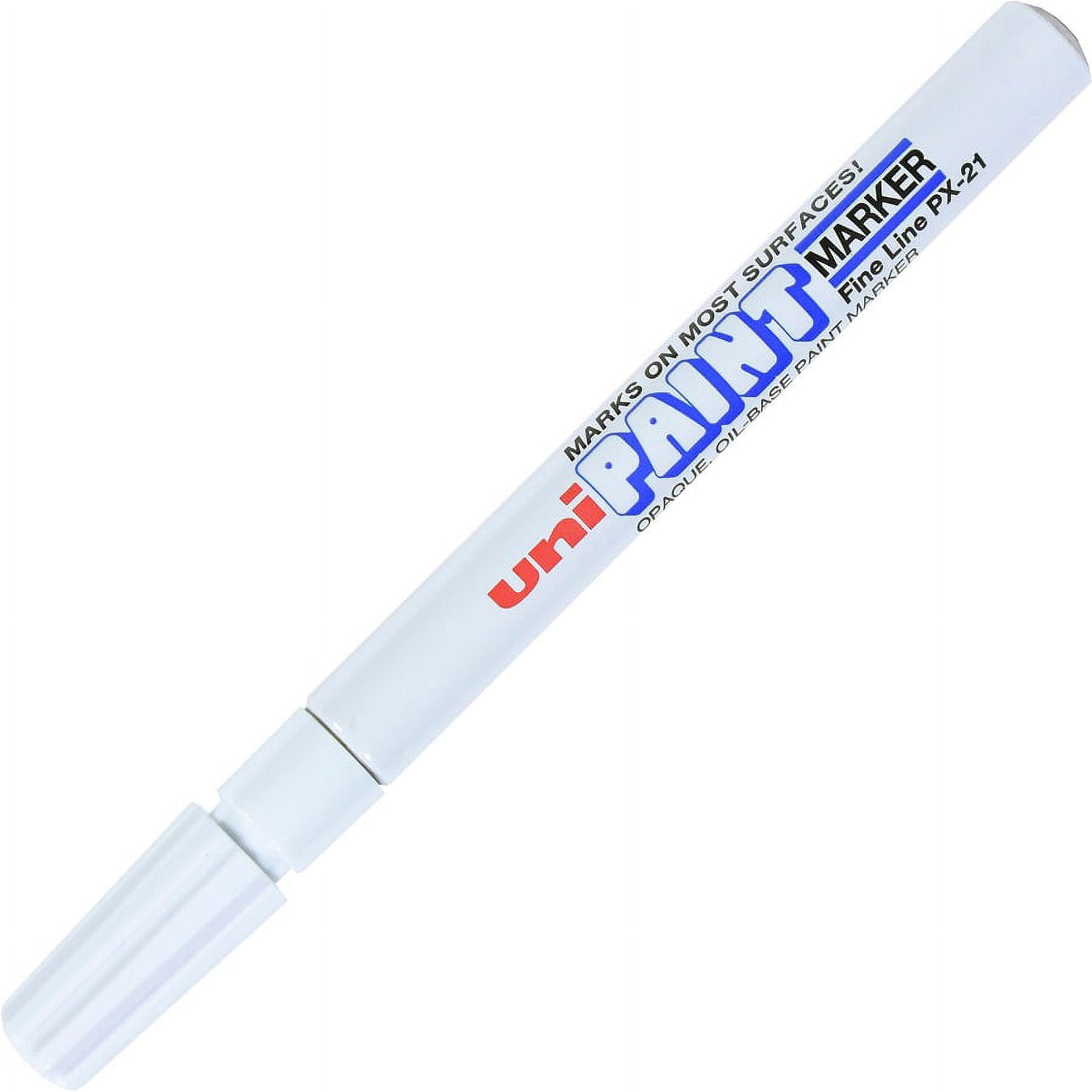 uni-ball Uni-Paint PX-21 Oil-Based Fine Point Marker - Fine Marker Point - White Oil Based Ink - 1 Dozen | Bundle of 2 Dozen