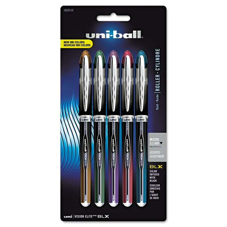 VISION ELITE BLX Series Rollerball Pen, .5 mm, Assorted, 5/ST, Sold as 1 Set VISION ELITE BLX Series Rollerball Pen, .5 mm, Assorted, 5/ST, Sold as 1 Set