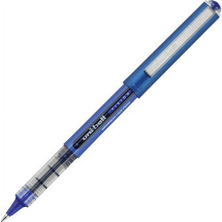 uni-ball Vision 0.38 Point Rollerball Pen Ultra Micro Pen Point - 0.38 mm  Pen Point Size - Blue - 12 / Dozen 