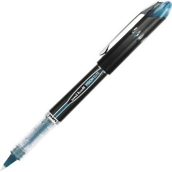 uni-ball Vision Elite BLX Rollerball Pen - Micro Pen Point - 0.5 mm Pen Point Size - Refillable - Black/Blue Pigment-based Ink - 1 Dozen | Bundle of 10 Dozen
