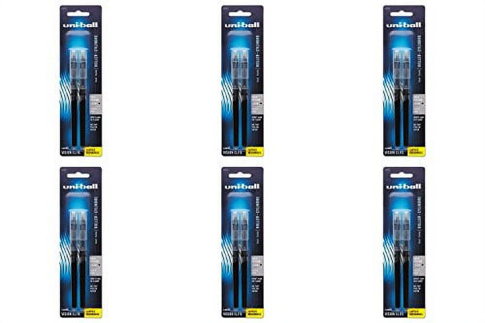 uni-ball Vision Elite Pen Refills, Bold Point, Black Ink, 6 Packs of 2