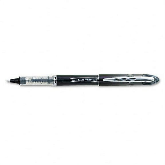 uni-ball : Vision Elite Stick Roller Ball Pen, Black Ink, Super Fine -:- Sold as 2 Packs of - 1 - / - Total of 2 Each
