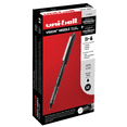 thumbnail image 1 of uni-ball® Vision™ Needle Liquid Ink Rollerball Pens, Micro Point, 0.5 mm, Black Barrel, Black Ink, Pack Of 12, 1 of 7