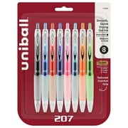 uni-ball uniball 207 Fashion Retractable Gel Pens Medium Point 0.7mm Assorted Ink 8/Pack (1739929)