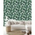 thumbnail image 1 of uniQstiQ Green Palm Leaves Wallpaper Peel and Stick and Prepasted 25"W x 125"H - Peel-and-Stick, 1 of 3