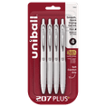 thumbnail image 1 of uniball™ 207 Plus+ Retractable Gel Pens, Medium Point (0.7mm), White Barrel, Black Ink. 4 Pack, 1 of 8