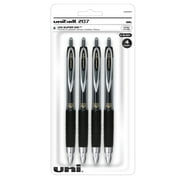 uniball 207 Retractable Gel Pen, Micro Point, 0.5 mm, Black Ink, 4 Count