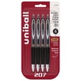 thumbnail image 1 of uniball 207 Retractable Gel Pens, Micro Point, 0.5mm, Black Ink, 4 Count, 1 of 7