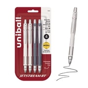uniball  Jetstream Retractable Ballpoint Pens, Fine Point, 0.7mm, Black Ink, 4 Count