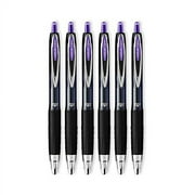 uniball Signo 207 Retractable Gel Ink Pens, Medium Point, 0.7mm, Purple Ink, 6 Count