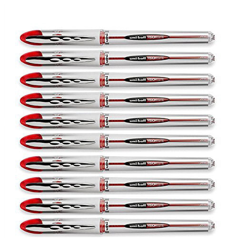 uniball Vision Elite Roller Ball Stick Pen, Red Bold 10 Pens Per Order 69023