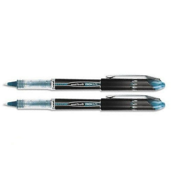 uniball Vision Elite Stick Roller Ball, Blue-Black, Micro Pnt, 2 Pens 69176