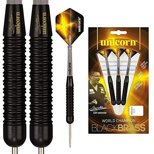 unicorn gary anderson darts, black brass, 27 g