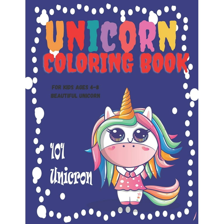 Unicorn coloring book for kids ages 4-8 US edition: Magical
