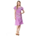 thumbnail image 1 of unik Embroidered Traditional Mexican Dress (Lilac, 3XL), 1 of 1