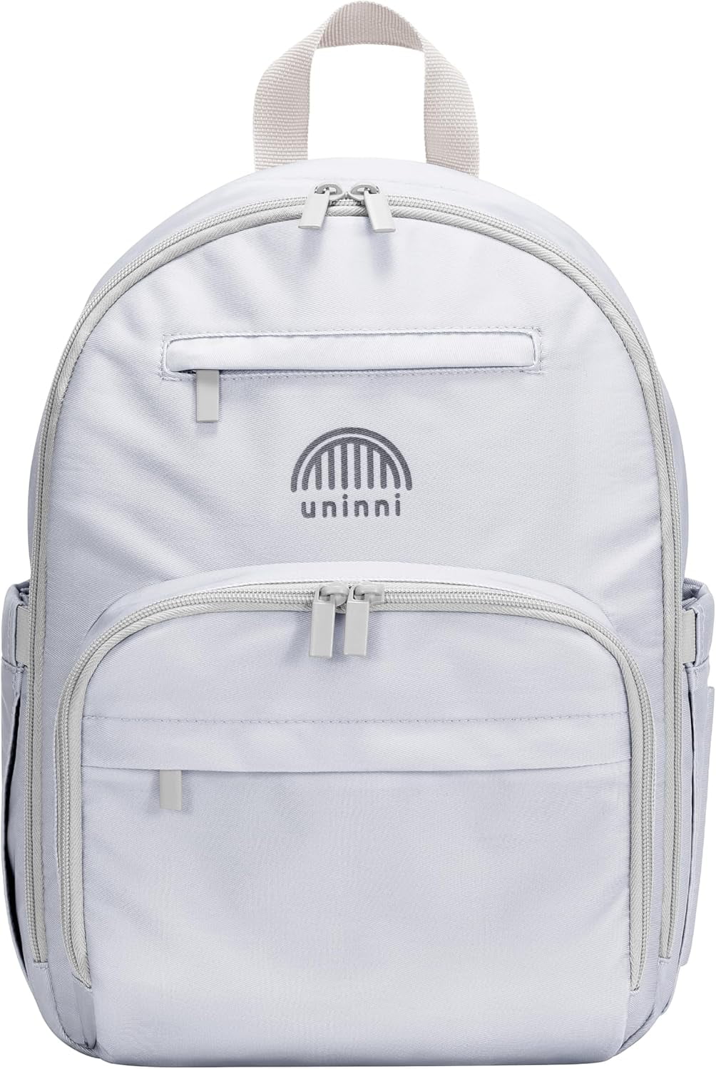 uninni Diaper Baby Bag Backpack for Moms and Dads with Baby Boys and Girls, Portable Changing Pad, Removable Pacifier Case - Grey, 15"