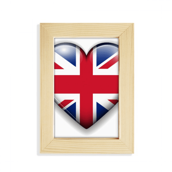 union jack Shaped britain uk flag desktop display photo frame picture art painting 5x7 inch