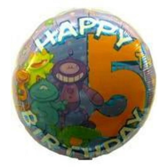 18 INCH HAPPY 5TH BIRTHDAY ALIEN BALLON
