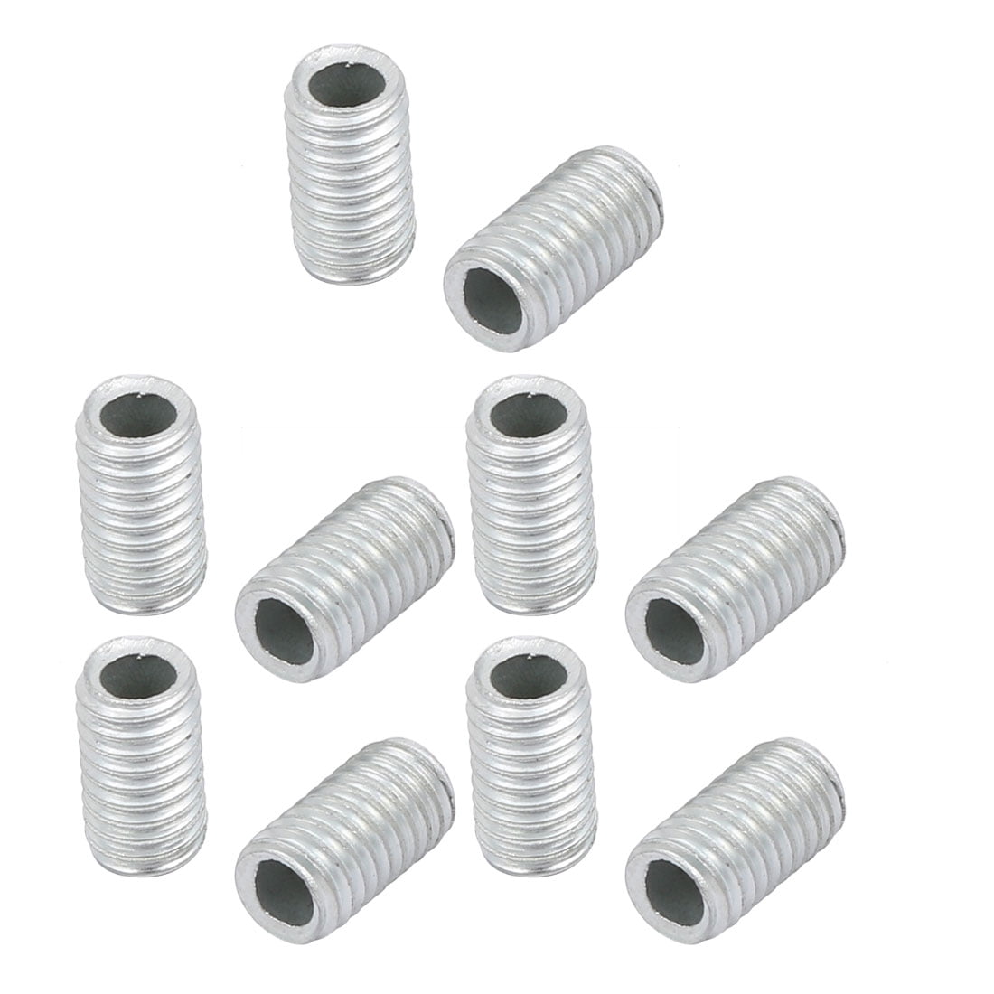 Threaded Pass Through Shell unique Bargains 10Pcs M6 Full Threaded Lamp Nipple Pass-Through Pipe ...