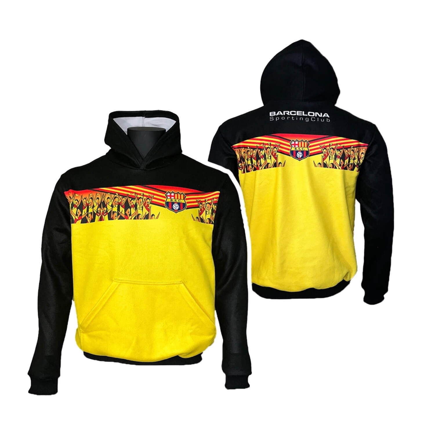 unisex Barcelona sporting club hoodie 2023 BSC Store USA Yellow Walmart