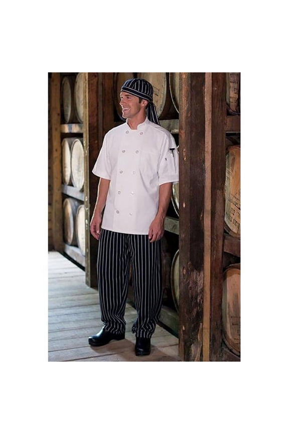 unisex baggy pant 2 inch, chalk stripe, small