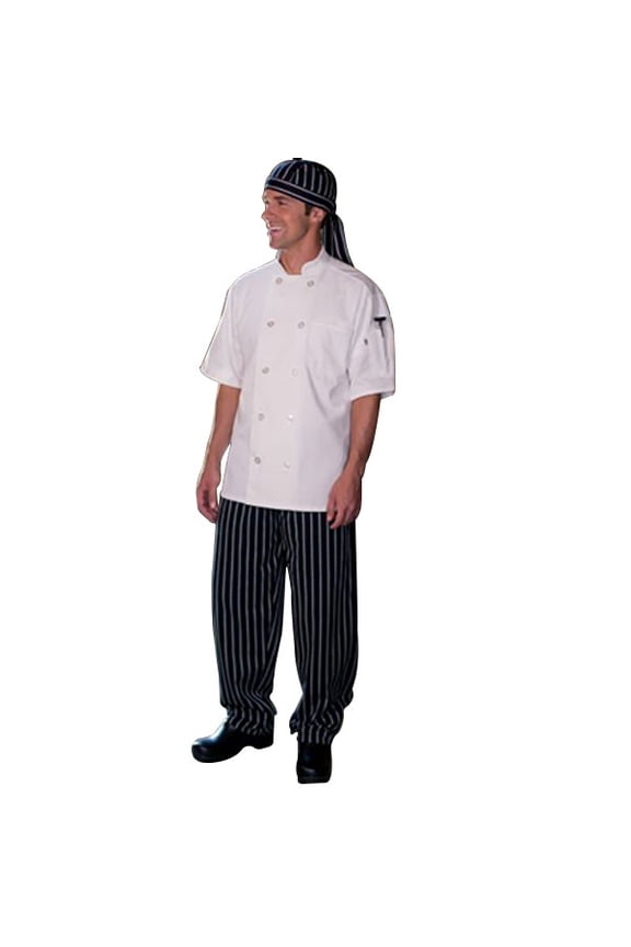 unisex baggy pant 2 inch, chalk stripe, x-small