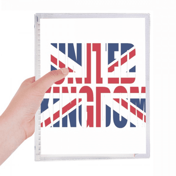 united kingdom uk flag name notebook loose diary refillable journal statiry