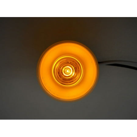 united pacific 37018 9 led 2 1/2" clearance/marker light - glo light - amber led/clear lens, 1 pack