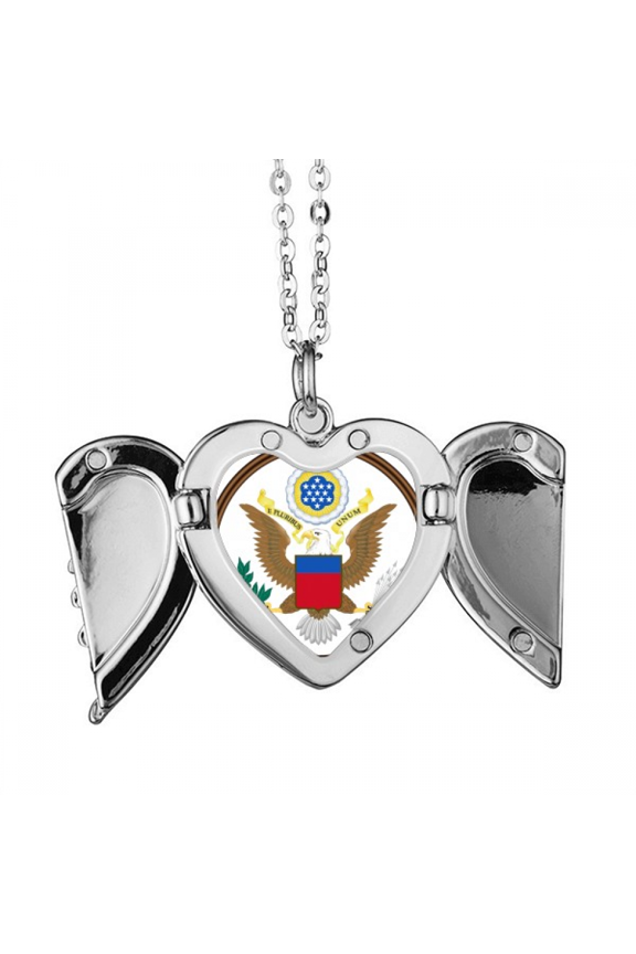 united states national emblem angel wings necklpendant fashion