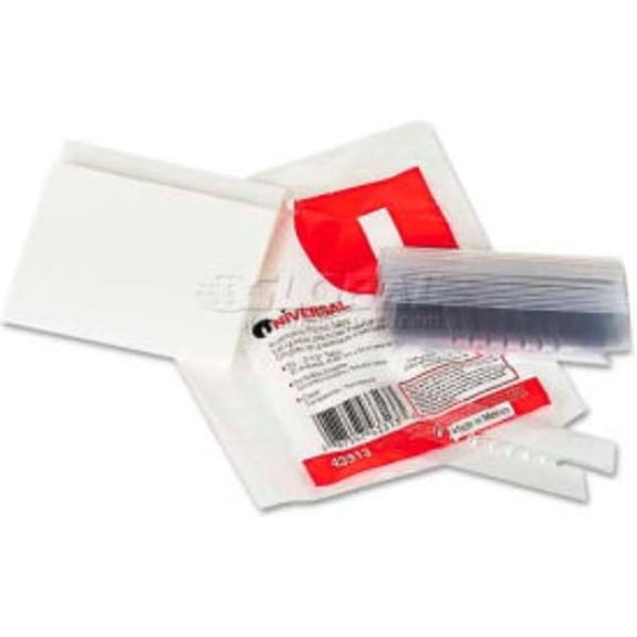 Universal B1428225 Hanging File Folder Plastic Index Tabs - 0.33 Tab Cut - 3.5 in. Tab - Clear - Pack of 25