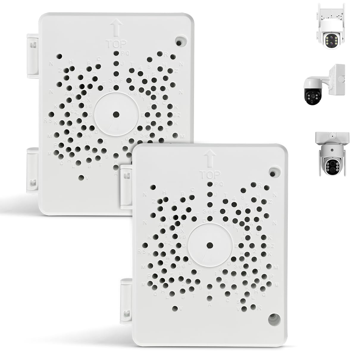 (universal Ptz Camera Junction Box) Security Bracket Outdoor  Plastic Waterproof Mount Hide Cable Box Compatible With All Cameras (2 Packs)