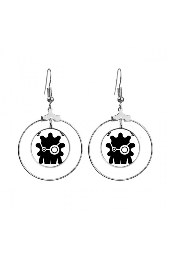 universe alien and monster alien earrings dangle hoop jewelry drop circle
