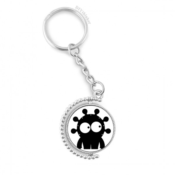 universe alien and monster alien rotatable keyholder disc accessories chain clip