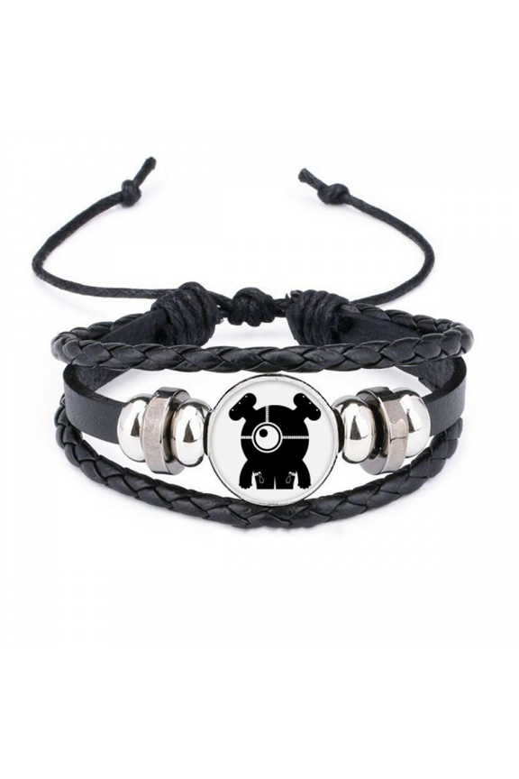 universe alien monster alien bracelet braided leather woven wristband