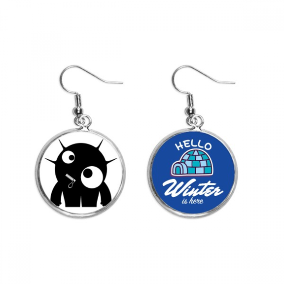 universe alien monster alien dangle drop winter ice earring jewelry