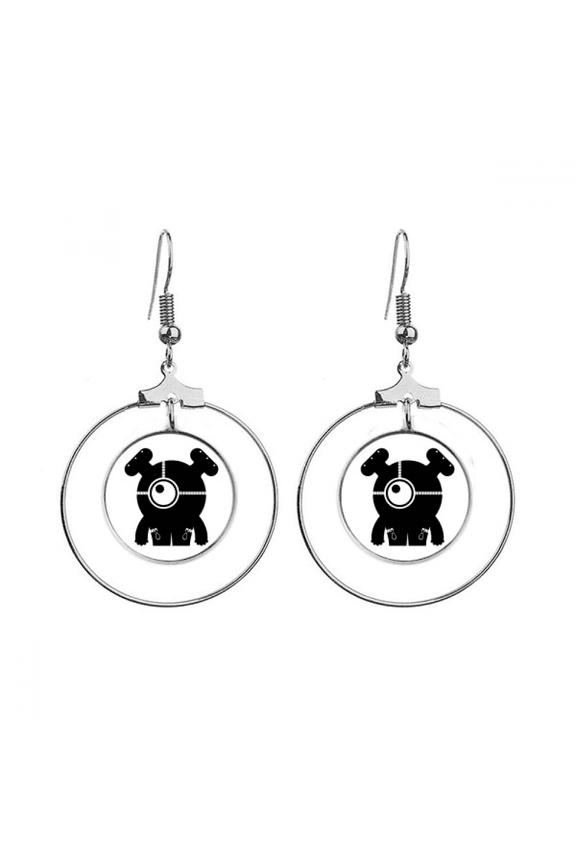 universe alien monster alien earrings dangle hoop jewelry drop circle