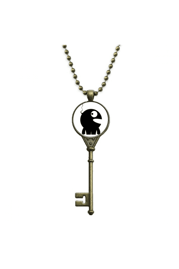 universe alien monster alien key necklace pendant tray embellished chain