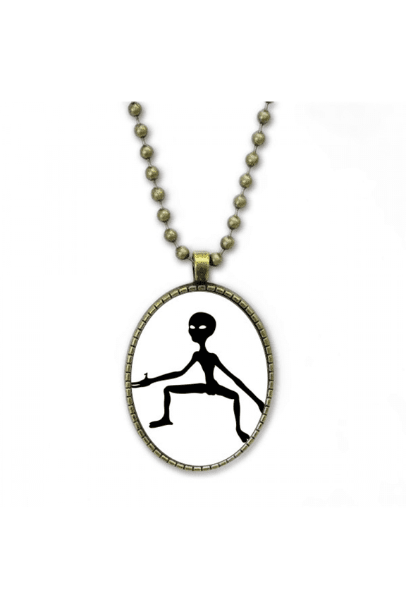 universe alien monster alien necklace vintage chain bead pendant jewelry collection