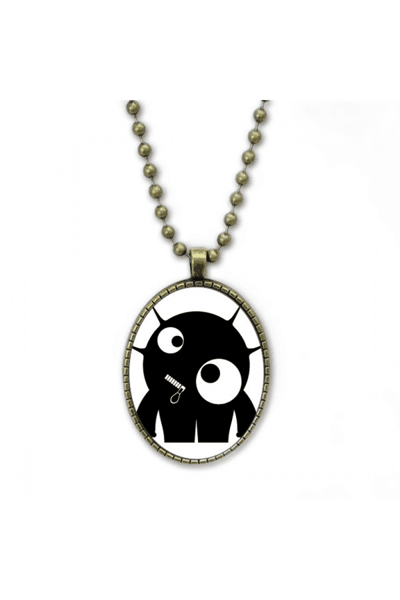 universe alien monster alien necklace vintage chain bead pendant jewelry collection