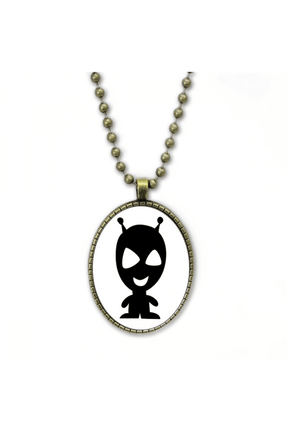 universe alien monster alien necklace vintage chain bead pendant jewelry collection