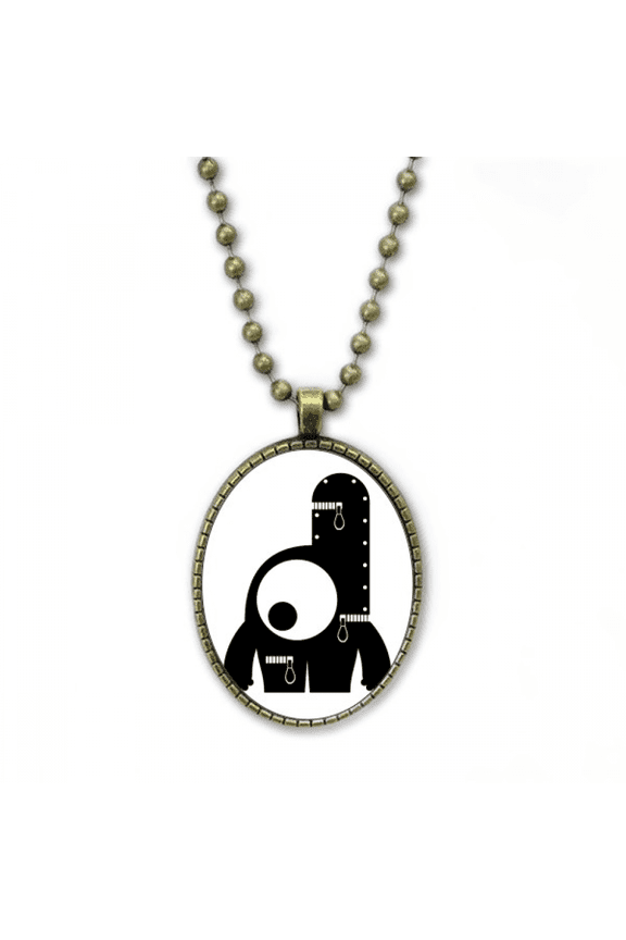universe alien monster alien necklace vintage chain bead pendant jewelry collection