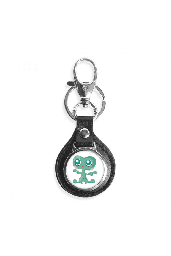 universe alien monster green alien key link chain keyholder finder hook metal