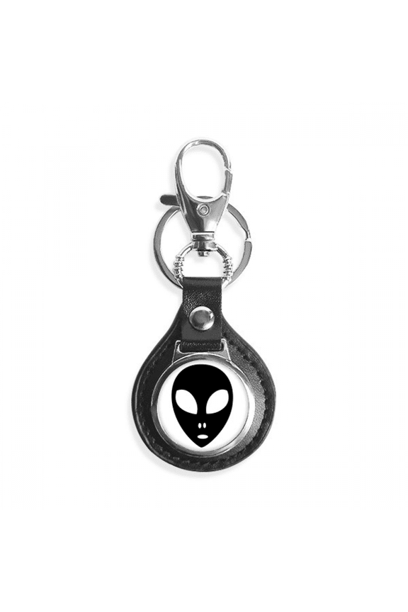 universe alien monster head portrait key link chain keyholder finder hook metal
