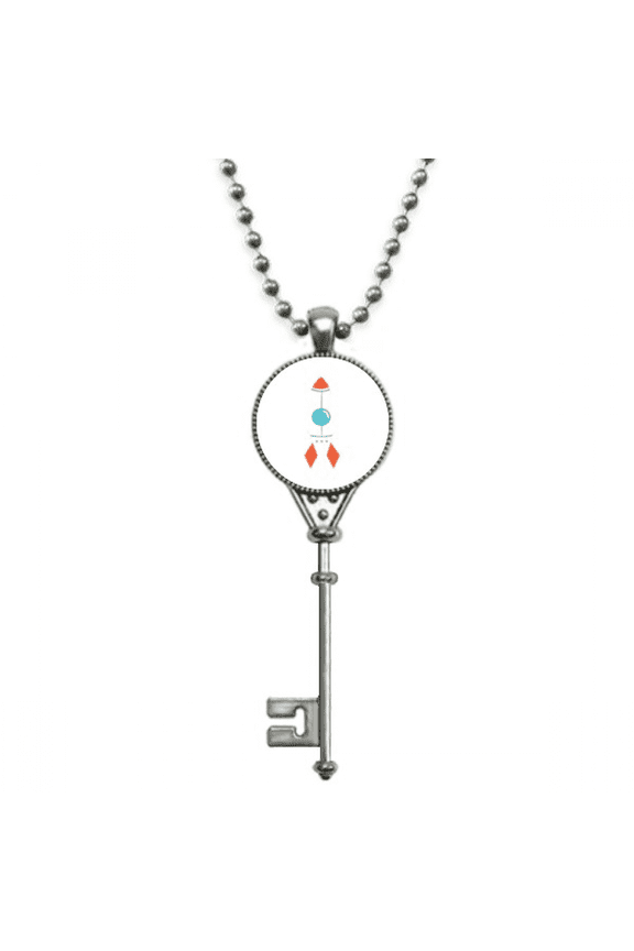 universe alien monster rocket pendant vintage necklsilver key jewelry