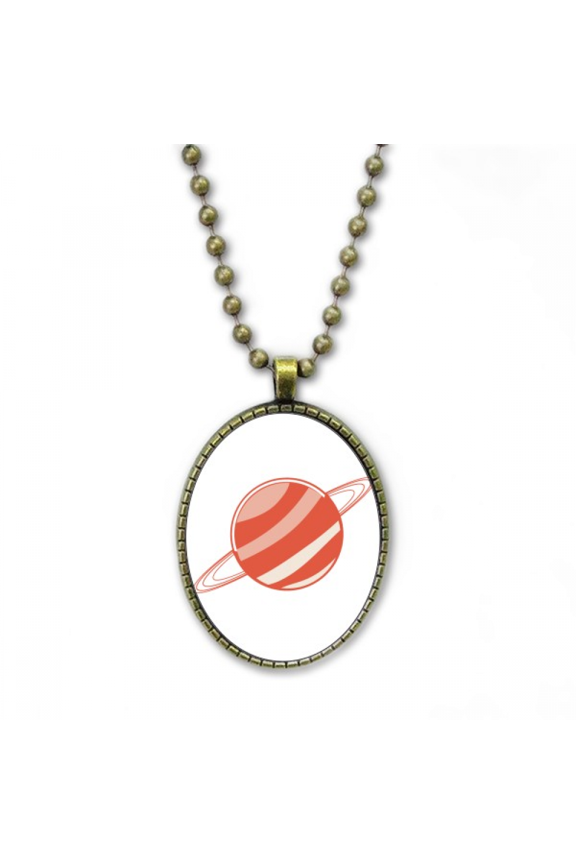 universe alien monster saturn necklace vintage chain bead pendant jewelry collection