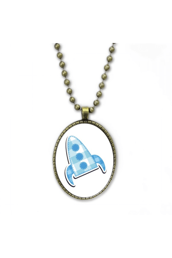 universe alien monster spacecraft necklace vintage chain bead pendant jewelry collection